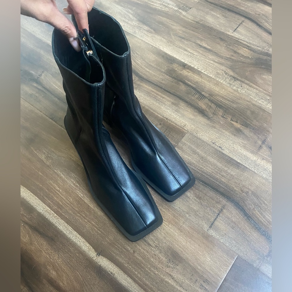 Zara square toe boots brand new